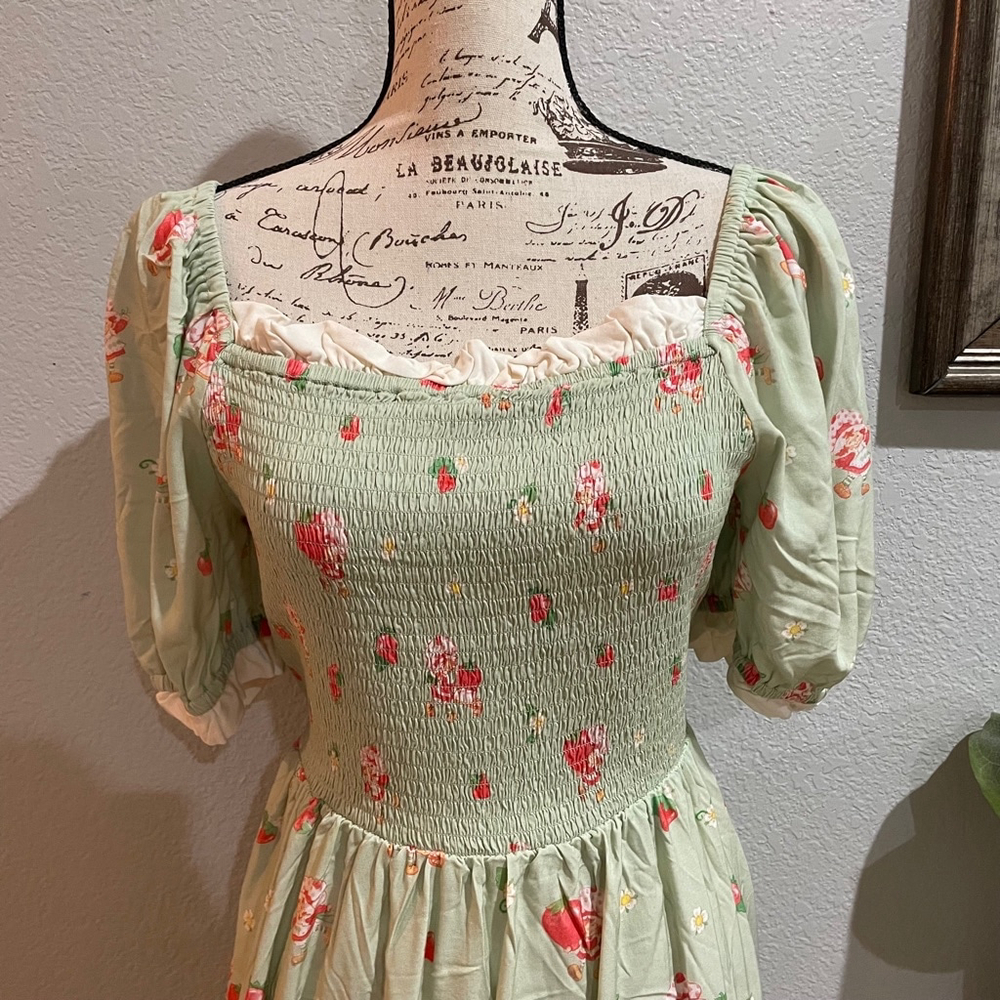Women's BoxLunch Strawberry Shortcake Dress XL Green Red